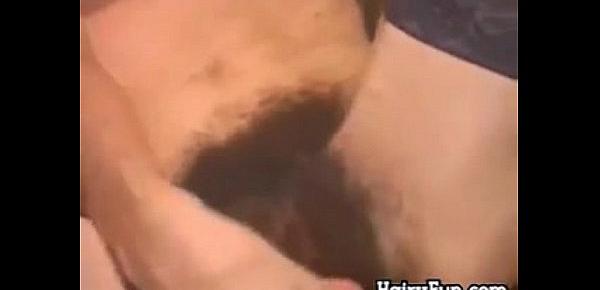  Hairy Chick Pleasing Her Dirty Pussy